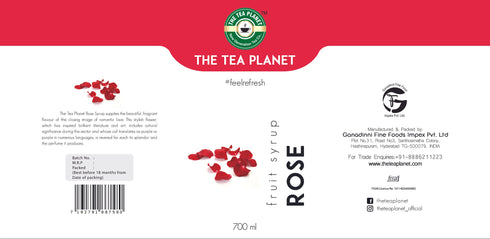 The Tea Planet Rose Syrup 700 ml